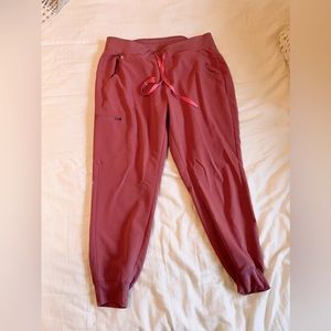 FIGS Zamora Jogger Breast Cancer Awareness Pink large petite